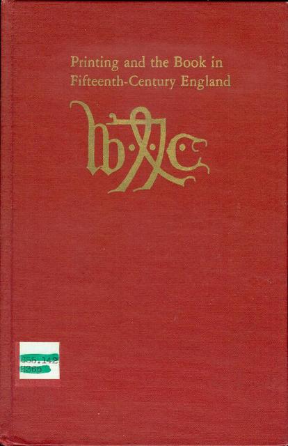 Image for Printing and the Book in Fifteenth-Century England